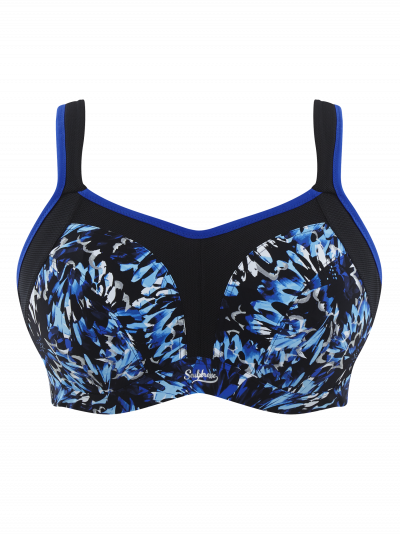 Sculptresse by Panache Sculptresse Sport 9441 urheilurintaliivit Active Camo Kaarituettu, toppaamaton urheiluliivi, jossa olkaimissa racerback-mahdollisuus 75-105, D-K SCU-9441-ACO