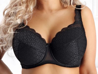Nessa Abbi Padded -rintaliivit musta Kaarituettu, topattu 60-95, D-.L N001-502