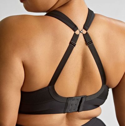 Sculptresse by Panache 9441 Activate UW NP -urheilurintaliivit Black Kaarituettu, toppaamaton urheiluliivi, jossa olkaimissa racerback-mahdollisuus 75-105, D-O SCU-9441-BLK