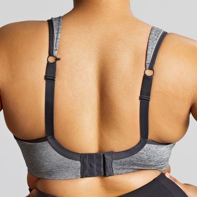 Sculptresse by Panache 9441 Activate UW NP -urheilurintaliivit Charcoal Marl Kaarituettu, toppaamaton urheiluliivi, jossa olkaimissa racerback-mahdollisuus. 75-105, D-O SCU-9441-CML