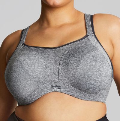 Sculptresse by Panache 9441 Activate UW NP -urheilurintaliivit Charcoal Marl Kaarituettu, toppaamaton urheiluliivi, jossa olkaimissa racerback-mahdollisuus. 75-105, D-O SCU-9441-CML