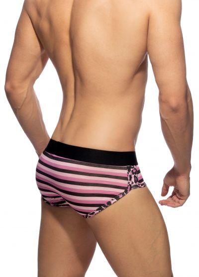 Addicted Leo-stripe brief pinkki Brief 90% Polyesteri, 10% Elastaani S-3XL AD978