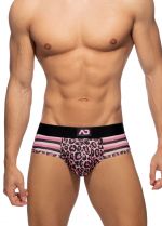 Leo-stripe brief pinkki