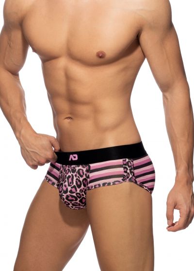 Addicted Leo-stripe brief pinkki Brief 90% Polyesteri, 10% Elastaani S-3XL AD978