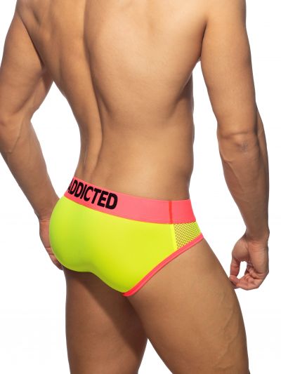 Addicted Neon mesh brief keltainen Brief 70% Polyamidi, 20% Polyesteri, 10% Elastaani S-3XL AD1218_31