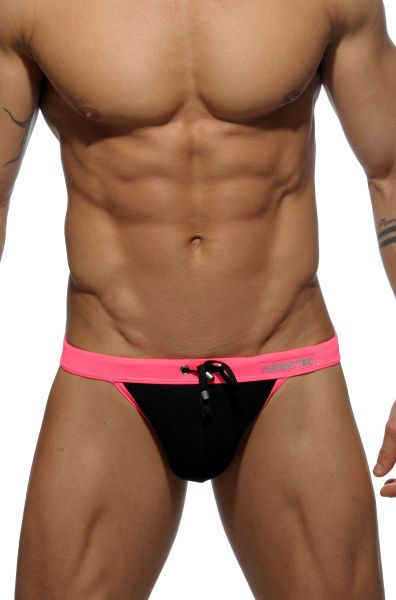 Addicted Sexy low rise bikini uimahousut musta-pinkki Bikini brief -uimahousut 80% Polyamidi, 20% Elastaani S-3XL ADS065