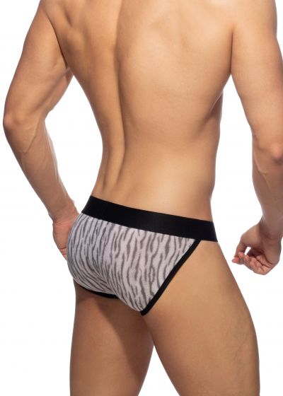 Addicted Tiger print bikini brief harmaa Bikini brief 80% Polyamidi, 10% Viskoosi, 10% Elastaani S-3XL AD974