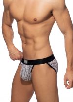 Tiger print bikini brief harmaa