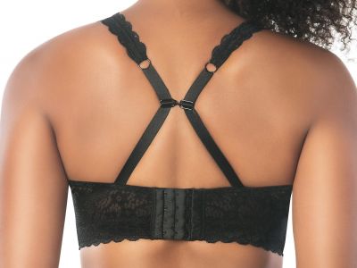 Parfait Adriana-bralette Black Kaaritueton, toppaamaton pitsibralette 65-95, D-H P5482-BLK