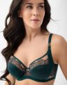 Gorsenia Aisha UW Soft Side Support -rintaliivit - Pine Green-thumb Kaarituettu, toppaamaton kirjailtu meshliivi. 70-95, D-M G034