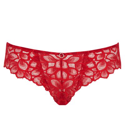 Panache Allure Low Rise Brazilian Brief -alushousut True Red Matalavyötäröiset pitsialushousut Allure-sarjaan. 36-46 10762-TRU