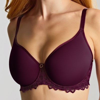 Panache Allure UW Spacer -t-paitaliivit - Plum Kaarituettu ja muotoonprässätty t-paitaliivi sileillä kupeilla. 60-85, D-K 10766-PLM
