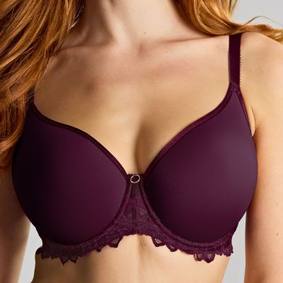 Panache Allure UW Spacer -t-paitaliivit - Plum Kaarituettu ja muotoonprässätty t-paitaliivi sileillä kupeilla. 60-85, D-K 10766-PLM