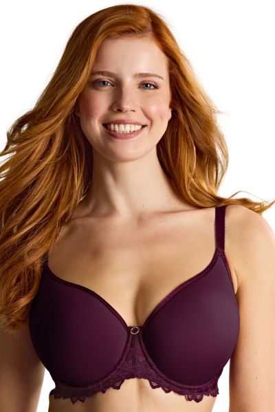 Panache Allure UW Spacer -t-paitaliivit - Plum Kaarituettu ja muotoonprässätty t-paitaliivi sileillä kupeilla. 60-85, D-K 10766-PLM