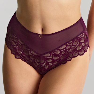 Panache Allure Deep Brief -alushousut - Plum Keskikorkeat pitsialushousut Allure-sarjaan. 36-46 10764-PLM