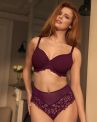 Panache Allure UW Spacer -t-paitaliivit - Plum-thumb Kaarituettu ja muotoonprässätty t-paitaliivi sileillä kupeilla. 60-85, D-K 10766-PLM