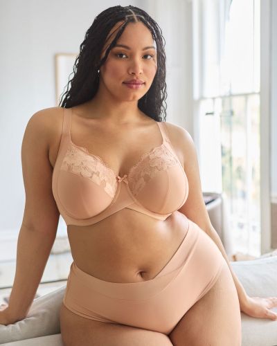 Sculptresse by Panache Amara UW Full Cup -rintaliivit - Honey Kaarituettu ja toppaamaton täyskuppinen liivi. 75-105, E-O 11265-HON