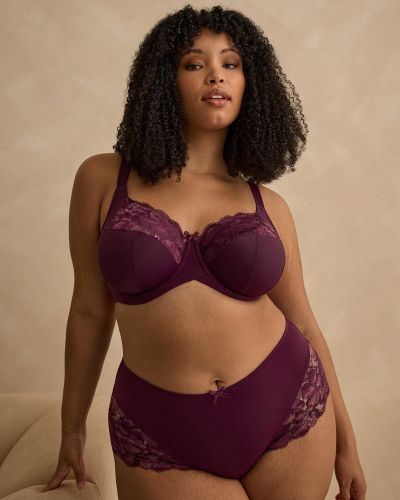Sculptresse by Panache Amara UW Full Cup -rintaliivit - Plum Kaarituettu ja toppaamaton täyskuppinen liivi joustavalla kupin reunalla. 75-105, E-O 11265-PLM