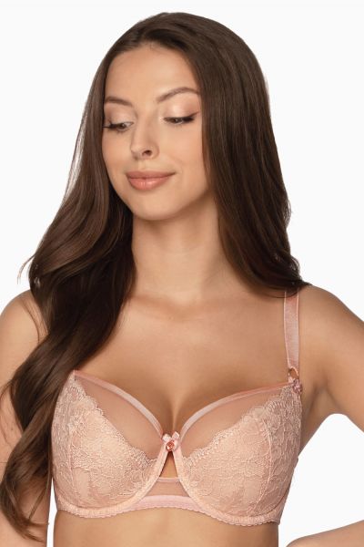 Gaia Lingerie Amelia Semi Soft -rintaliivit Rose Kaarituettu, puolitopattu balconette. 70-105, D-L BS-1192-ROZ