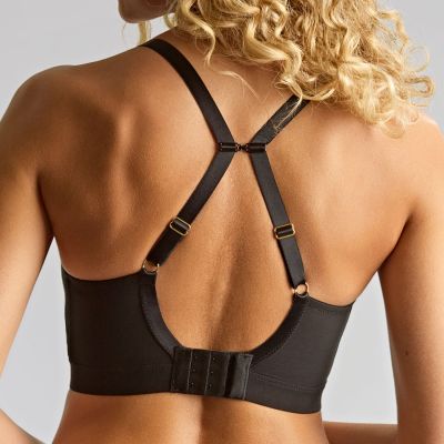 Panache Amour NW Padded Bralette -rintaliivit Black & Pecan Kaaritueton, topattu bralette muunneltavilla olkaimilla. 70-85 F-K 11145-BL-PE