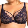 Nessa Ana UW Soft -rintaliivit Navy & Beige-thumb Kaarituettu, toppaamaton liivi kaksikerroksisilla mesh- ja joustopitsikupeilla. 65-100, E-O ANA-550-NAY