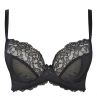 Panache Ana Plunge -rintaliivit musta-thumb Kaarituettu ja toppaamaton plungeliivi 60-85, D-H 9396-BLK