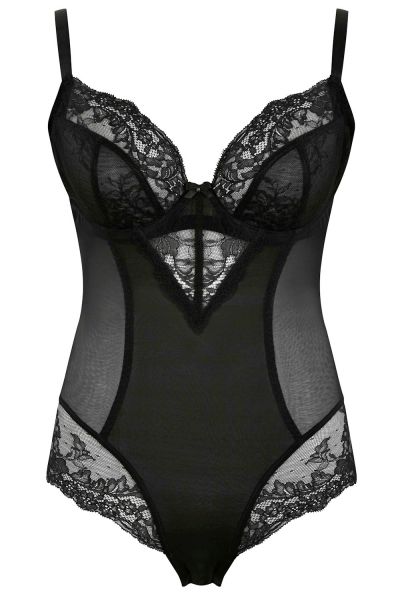 Panache Ana UW Plunge -body Black Kaarituettu ja toppaamaton plungebody. 60-85, D-J 9398-BLK