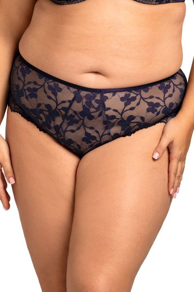 Nessa Ana Midi Brief -alushousut Navy & Beige  L/40-42 - 5XL/50-52 ANA-NO1-NAY