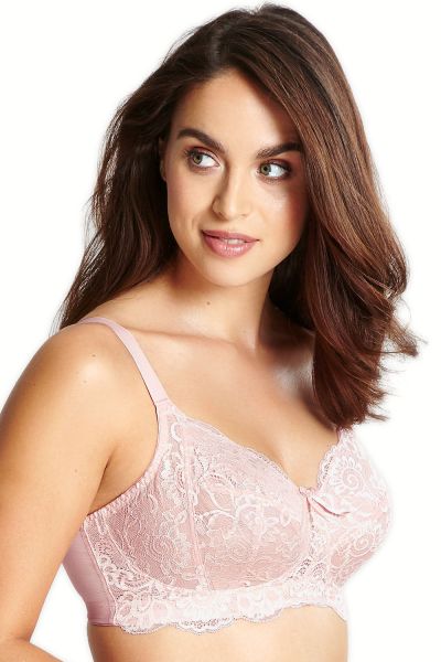 Panache Andorra Soft -kaarituettomat rintaliivit Soft Blush Kaarituettomat toppaamattomat rintaliivit joustopitsillä 60-90, D-J 5671-SOH