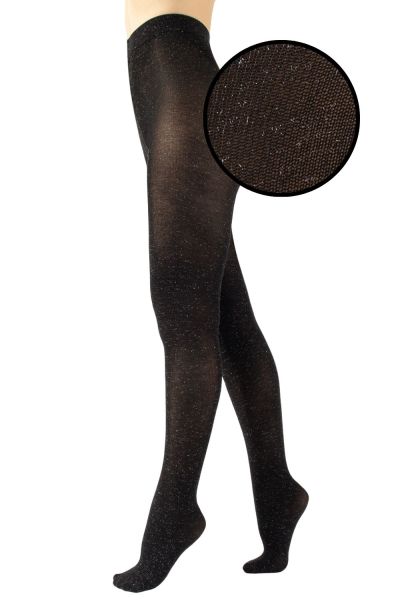 Cette Andromeda Shine -sukkahousut - Black Pehmeäpintaiset 280 denierin viskoosisukkahousut kimalle-efektillä. S/M - 3XL 890-902/BLK