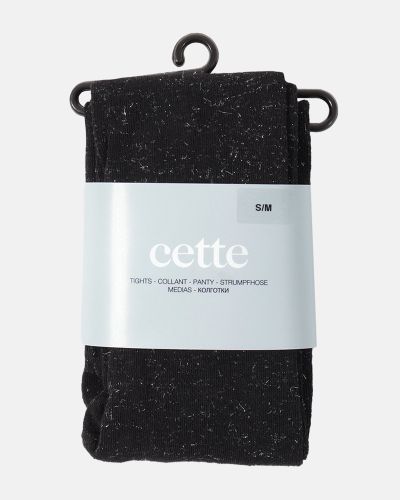 Cette Andromeda Shine -sukkahousut - Black Pehmeäpintaiset 280 denierin viskoosisukkahousut kimalle-efektillä. S/M - 3XL 890-902/BLK