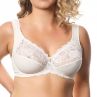 Plaisir Lingerie Annette UW Soft Full Cup -rintaliivit - Whisper White-thumb Kaarituettu, toppaamaton, joustopitsinen täyskuppiliivi. 80-110, D-I 3344-5/WHI