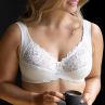 Plaisir Lingerie Annette UW Soft Full Cup -rintaliivit - Whisper White-thumb Kaarituettu, toppaamaton, joustopitsinen täyskuppiliivi. 80-110, D-I 3344-5/WHI