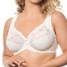 Plaisir Lingerie Annette UW Soft Full Cup -rintaliivit - Whisper White-thumb Kaarituettu, toppaamaton, joustopitsinen täyskuppiliivi. 80-110, D-I 3344-5/WHI