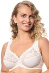 Plaisir Lingerie Annette UW Soft Full Cup -rintaliivit - Whisper White-thumb Kaarituettu, toppaamaton, joustopitsinen täyskuppiliivi. 80-110, D-I 3344-5/WHI