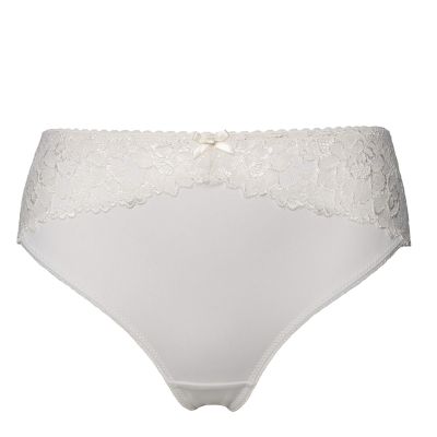 Plaisir Lingerie Annette-midialushousut - Whisper White Normaalikorkeat alushousut Annette-sarjaan. 40-54 402-5/WHI