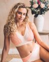 Royce Lingerie Anya NW Soft -bralette - Blush & Coral-thumb Kaaritueton, toppaamaton bralette proteesitaskuilla. 70-90, F-H 1465-B&C