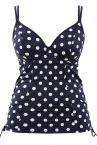 Panache Swimwear Anya Riva Spot UW-tankini Navy & Vanilla-thumb Kaarituettu tankini toppaamattomalla liiviosalla. 65-90, E-J SW1451-NAY