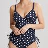 Panache Swimwear Anya Riva Spot UW-tankini Navy & Vanilla-thumb Kaarituettu tankini toppaamattomalla liiviosalla. 65-90, E-J SW1451-NAY