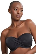 Anya Riva Twist Front -bandeaubikiniliivit Black