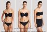 Panache Swimwear Anya Riva Twist Front -bandeaubikiniliivit Black-thumb Kaarituetut, olkaimettomat bandeaubikiniliivit 65-85 DD-H SW1303-BLK