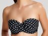 Panache Swimwear Anya Spot -bandeaubikiniliivit musta-valkoinen-thumb Kaarituetut, olkaimettomat bandeaubikiniliivit 65-90, DD-G SW1013