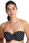 Panache Swimwear Anya Spot -bandeaubikiniliivit musta-valkoinen-thumb Kaarituetut, olkaimettomat bandeaubikiniliivit 65-90, DD-G SW1013