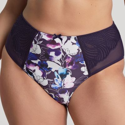 Sculptresse by Panache Arianna Full Brief -alushousut Damson Floral  40-50 10272-DAM