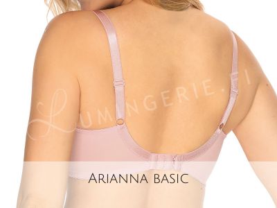 Gaia Lingerie Arianna Soft -rintaliivit Rose Kaarituettu, toppaamaton lähes täyskuppinen malli 70-105, D-L BS-814-ROZ