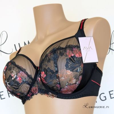 Ava Intense UW Soft Side Support -rintaliivit Black Kaarituettu, nelipalainen toppaamaton meshbalconette. 65-105, D-L AV2122-BLK