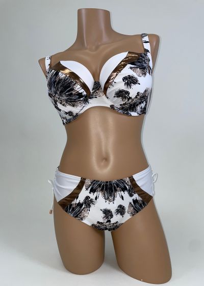 Ava Swimwear White Beach Drawstring nyöribikinihousut  S-3XL SF-146/2-WHE