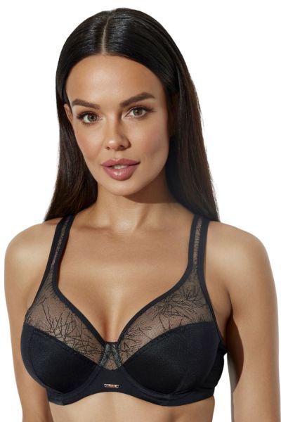 Ava Avian UW Soft Comfort -rintaliivit - Black Kaarituettu, toppaamaton arkiliivi leveillä, pehmustetuilla olkaimilla. 70-105, D-L AV2301-BLK