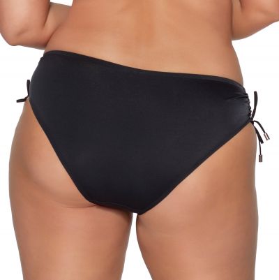 Ava Swimwear Basic Black Drawstring -nyöribikinihousut musta  S-3XL SF-13/2-BLK