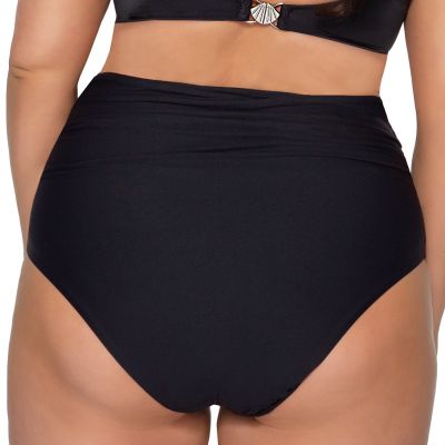 Ava Swimwear Basic Black High Waist korkeavyötäröiset bikinihousut musta  M-3XL SF-13/8-BLK